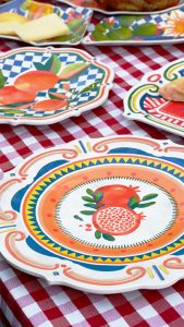 DOLCE VITA melamine dinner plate pomegranate